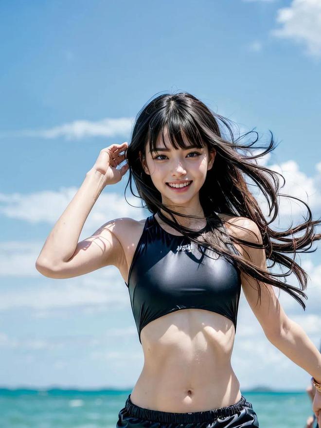 夏日时尚泳装美女：独特魅力勾勒海滩迷人风姿！