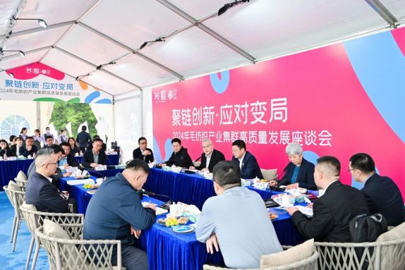 聚链创新·应对变局！2024毛纺织产业集群高质量发展座谈会在大朗召开(图2)