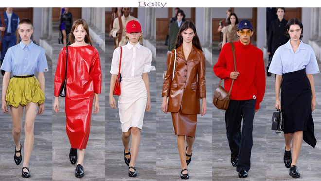 Bally 2024春夏系列简约的经典红色和皮革的时尚(图25)