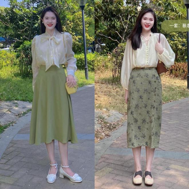 春天40+女生的衣橱里要有一条“半身长裙”这样穿时髦又高级(图5)