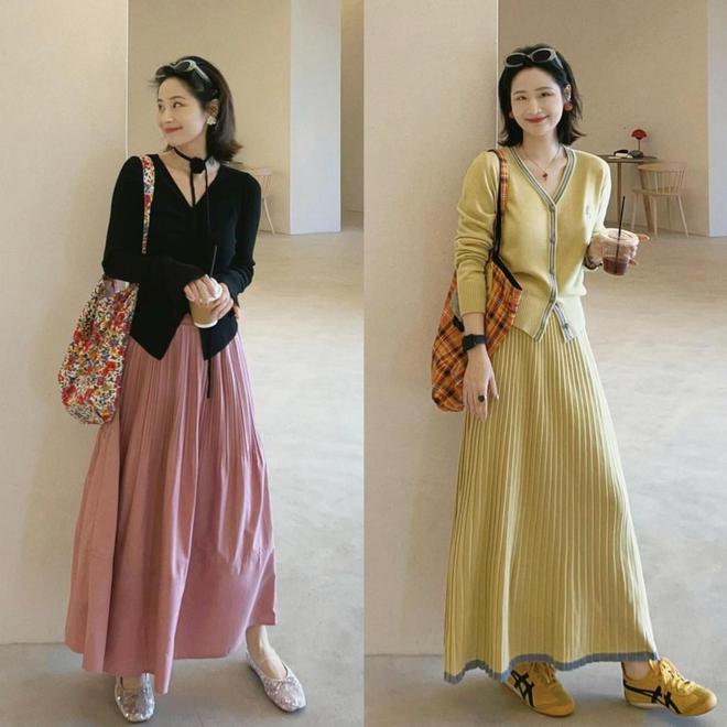 春天40+女生的衣橱里要有一条“半身长裙”这样穿时髦又高级(图7)