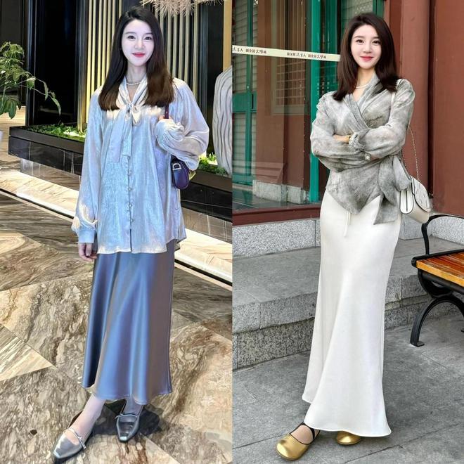 春天40+女生的衣橱里要有一条“半身长裙”这样穿时髦又高级(图11)