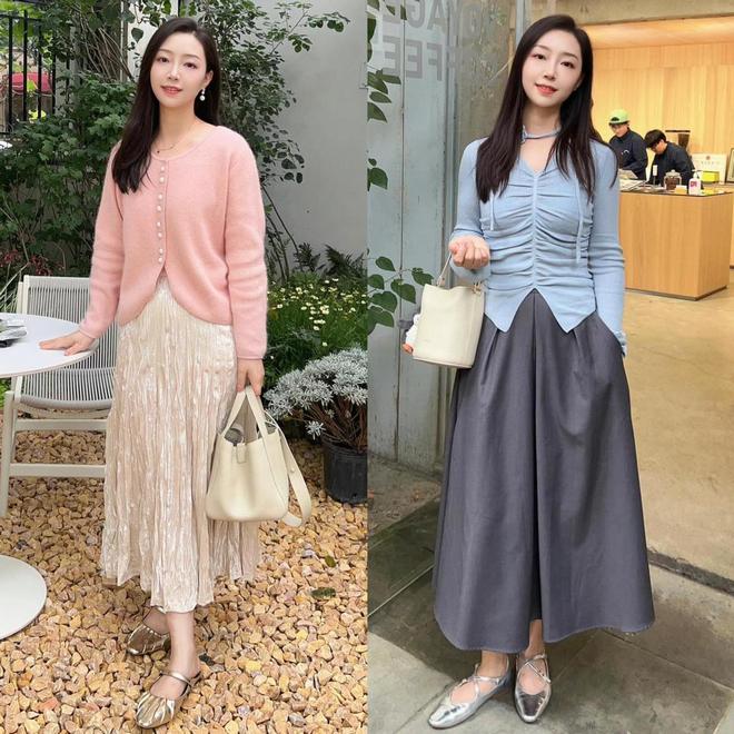 春天40+女生的衣橱里要有一条“半身长裙”这样穿时髦又高级(图12)
