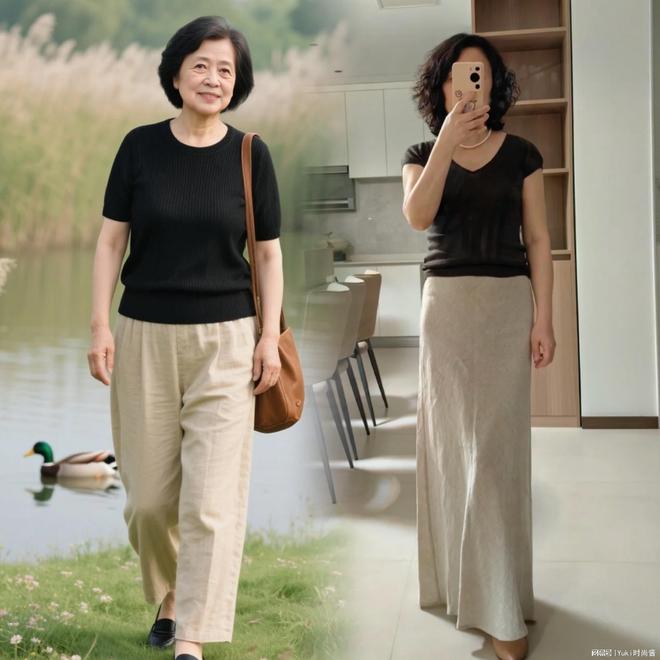 50岁女性必备！告别容貌焦虑照搬这些夏季穿搭公式高级又耐看(图4)