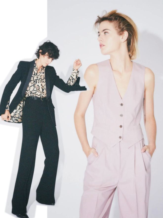 Barbara Bui 2024春夏系列马甲与西服、直筒裤利落直线(图9)