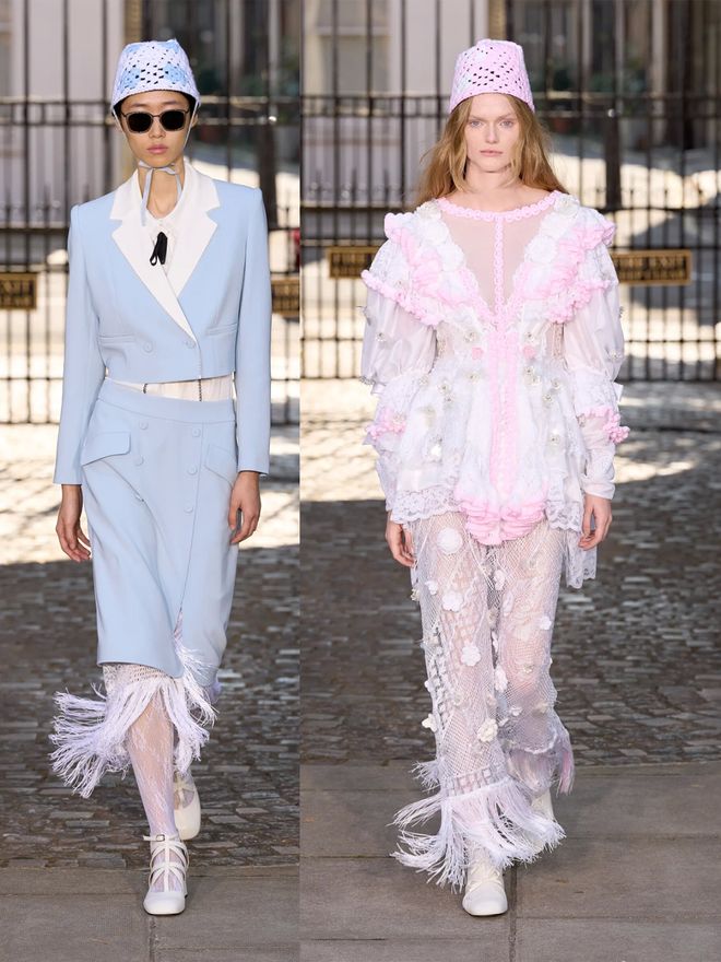 Bora Aksu 2024春夏系列荷叶边与蓬松设计甜美细节的优雅(图12)