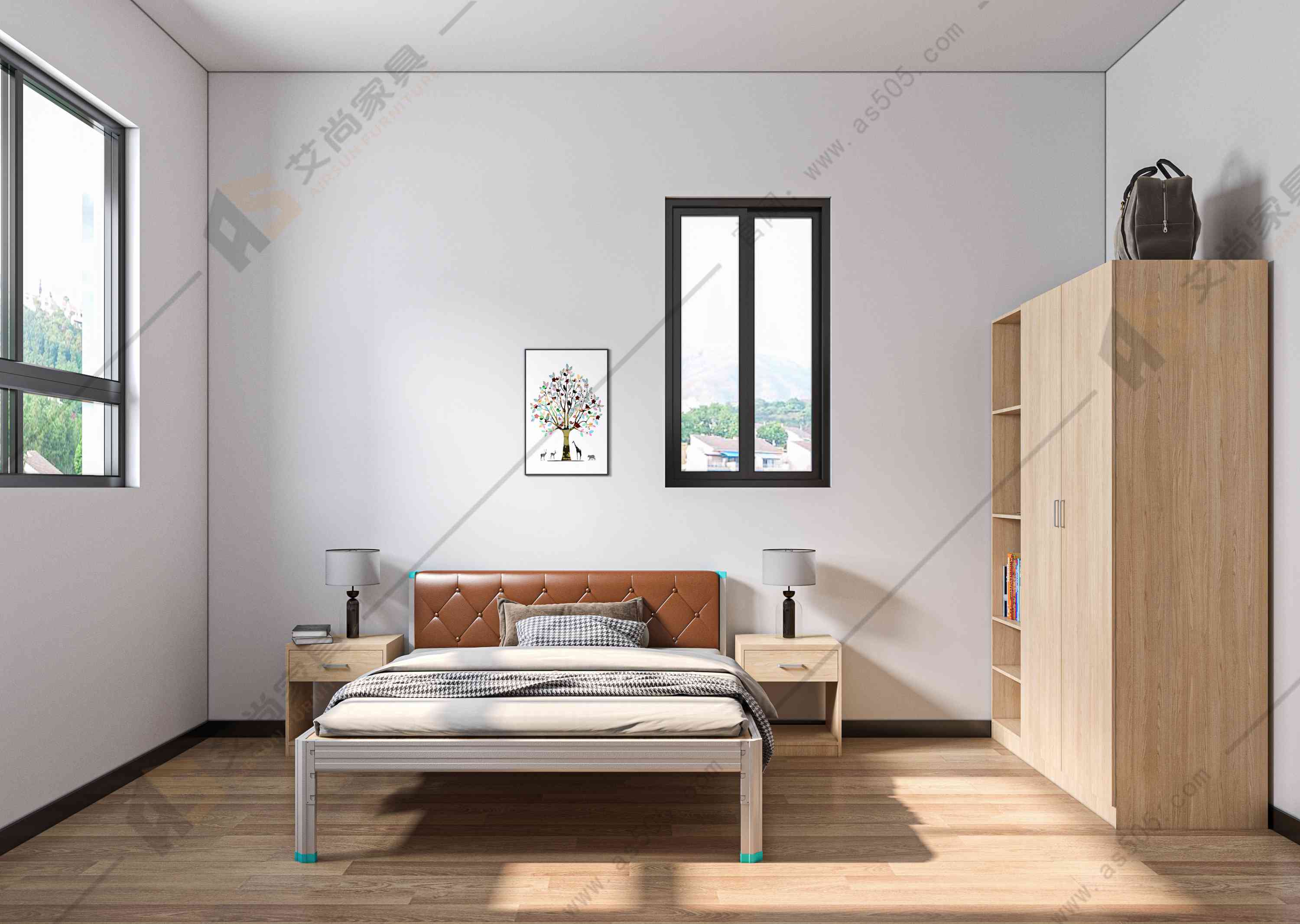 宿舍公寓床怎么选？艾尚家具助你极限二选一！(图3)